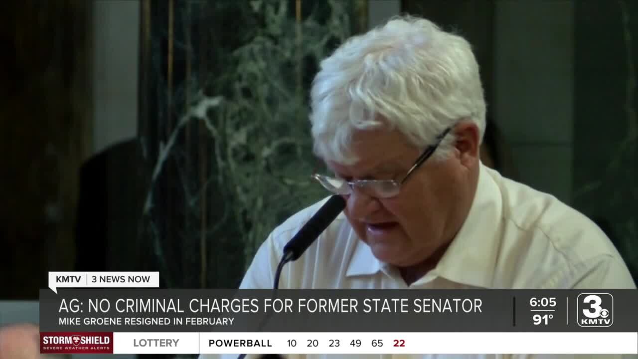 Nebraska Attorney General: No criminal charges for former lawmaker Mike Groene