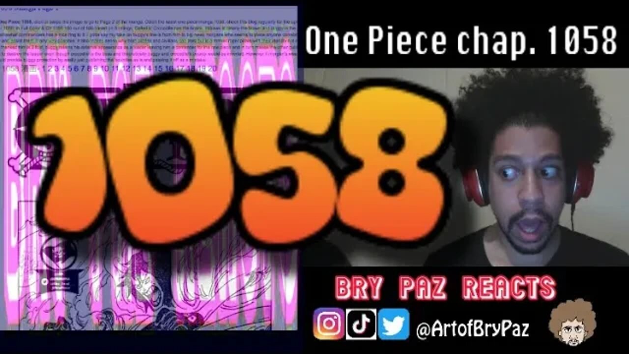 One Piece Chapter 1058 LIVE REACTION