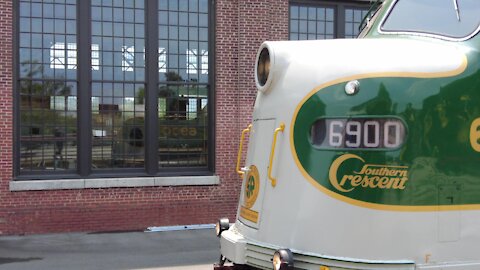 Beautiful Video Of A Streamlined Diesel Southern 6900 Rolling Past Its Reflection At NCTM 7-31-21