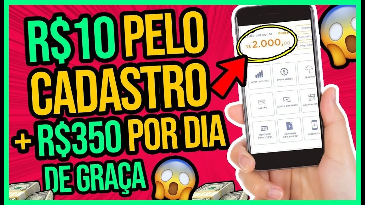 🤑APP PAGANDO NA HORA R$10 REAIS NO CADASTRO😱APP PARA GANHAR DINHEIRO NA INTERNET