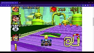 Crash Nitro Kart (GBA) - Teknee Track 1: Assembly Lane Gameplay