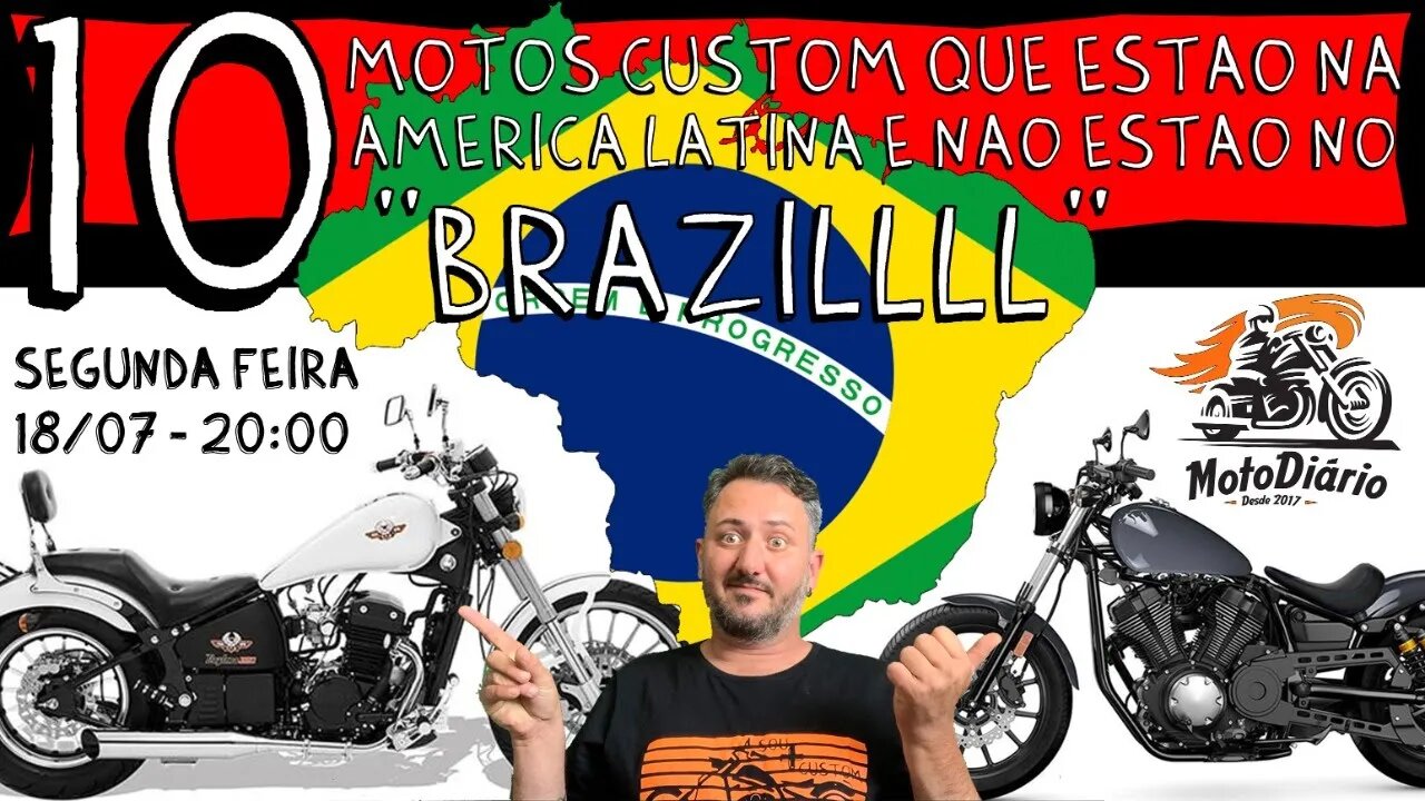 10 MOTOS CUSTOM que estão na AMÉRICA LATINA e NÃO NO BRASIL - AO VIVO - AMERICANO RESPONDE