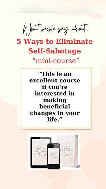 Eliminate Self-Sabotage