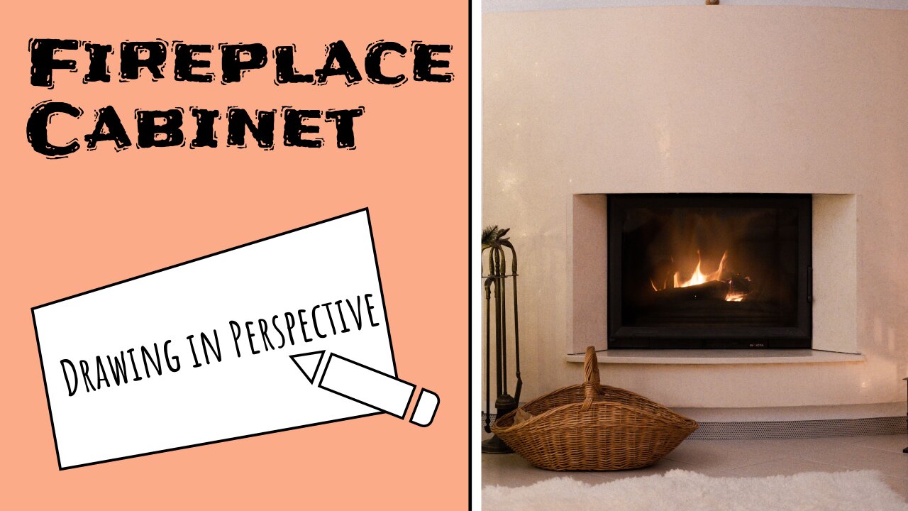 Drawing Fireplace Cabinet In Perspective TimeLapse | YoungUncleSam