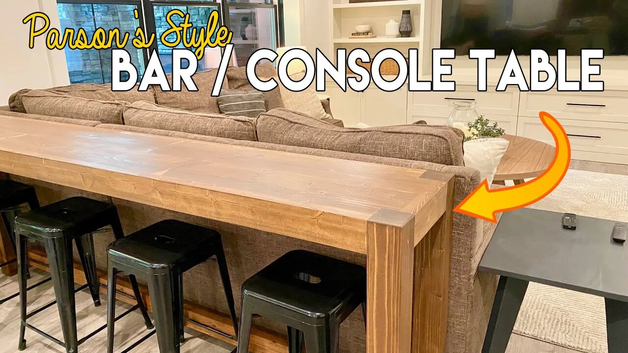 Building a Console Table that DOUBLES AS A BAR! 🍺