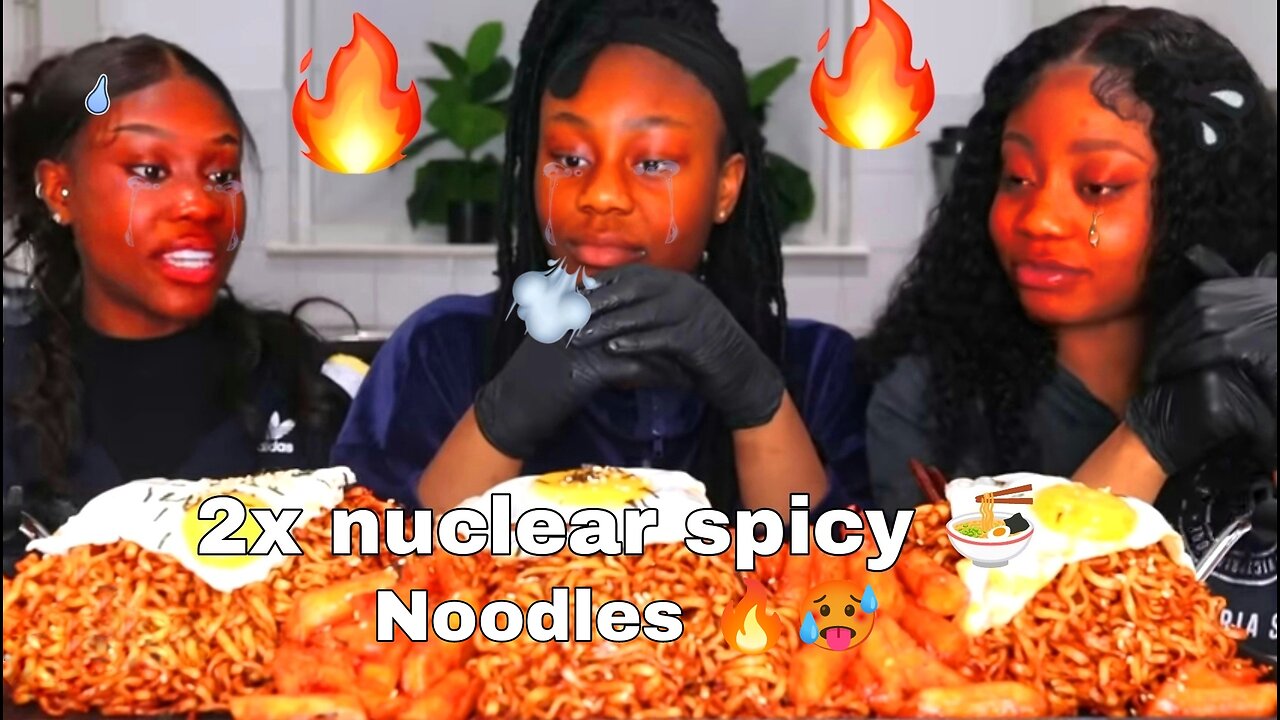 Extremely 2x Nuclear spicy noodles 🍜🔥🥵#Spicy Noodles