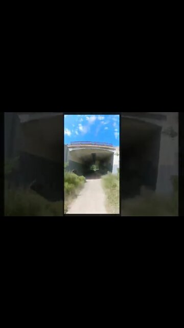 "in the center of the universe" riding an old railroad trail on electric unicycle