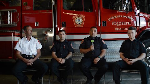 Des pompiers de la Beauce en service au G7