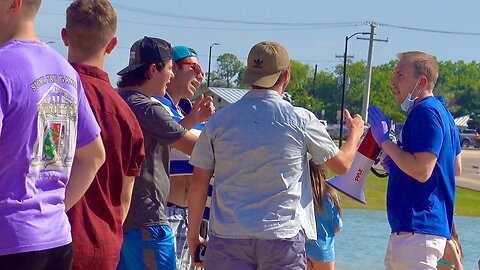 TRIGGERED LIBERAL GETS CHASED OFF THE BEACH BY TRUMP SUPPORTERS!