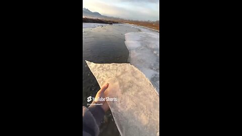 Satisfying ASMR #Ice #Break #River #Alaska #Sunrise #Outdoors #Nature #Frozen #Mountains #Winter