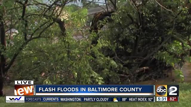 Flooding on Reisterstown Road at Cherryvale Plaza