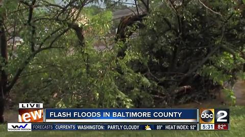 Flooding on Reisterstown Road at Cherryvale Plaza