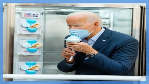 Joe Biden Eats Ice Cream With His Face Mask On!!