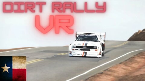 Dirt Rally: going up pike's peek with an audi quattro in VR