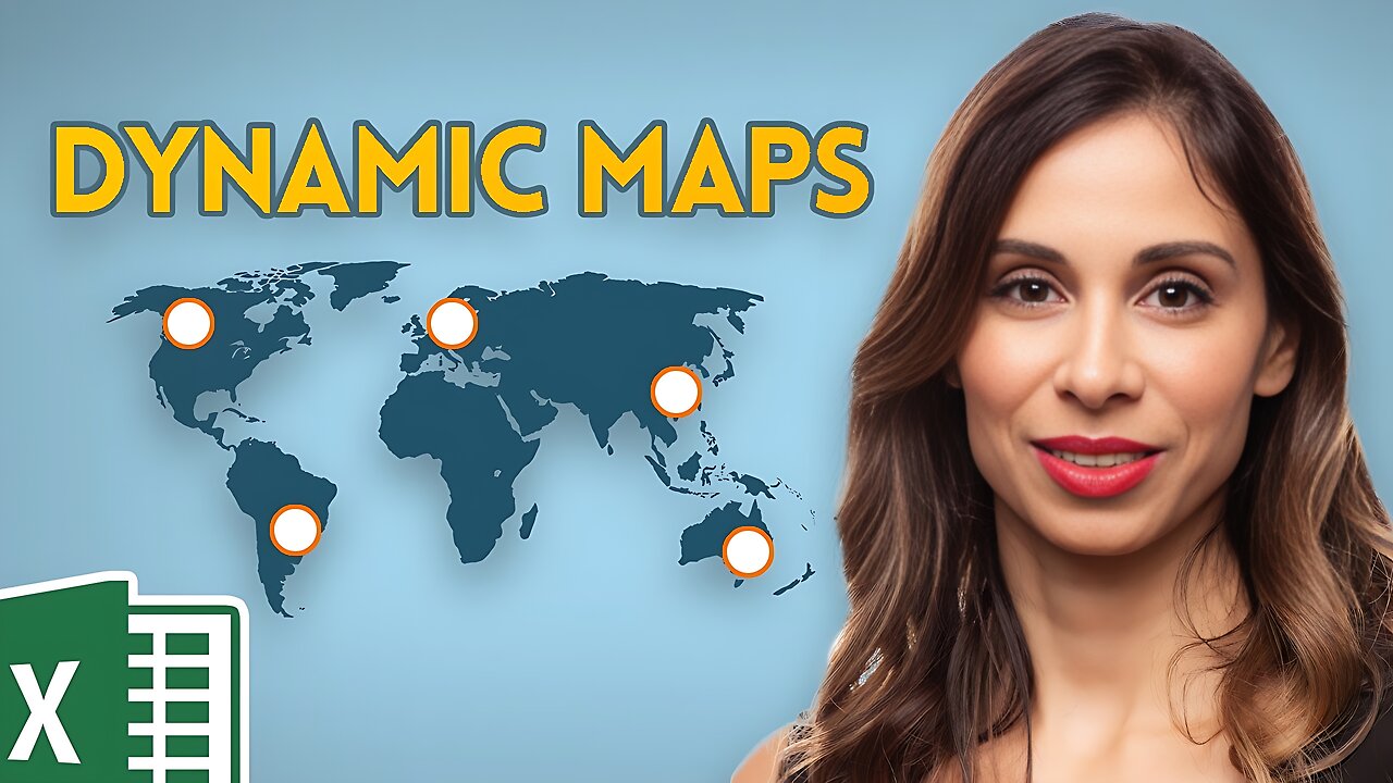 How to Create a DYNAMIC Map Chart With Drop-Down (works with ANY Excel version)