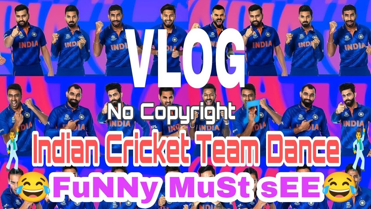 Indian Cricket Team Funny Dance | Vlog No Copyright Music #ncs #indiancricketteam #indiancricket