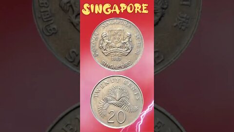 Singapore 20 Cents 1989.#shorts #education #coinnotesz