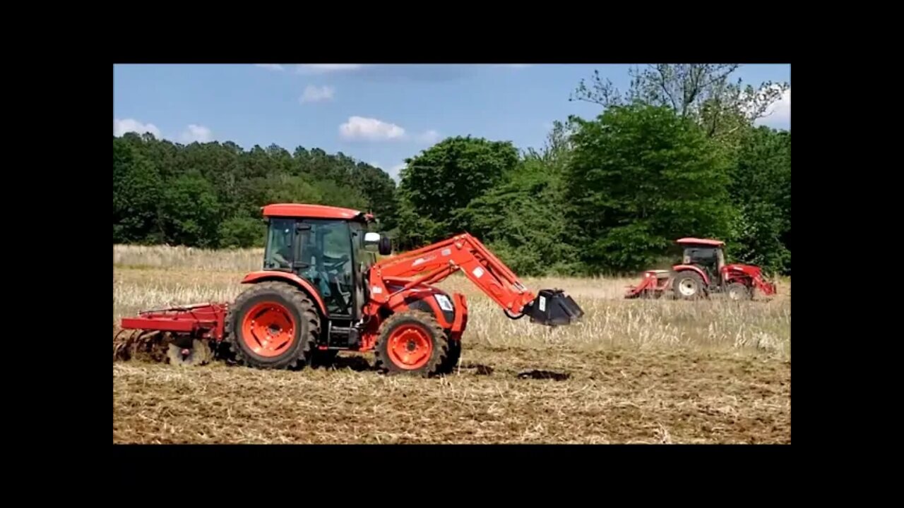 Dueling Tractors! Getting the job done! Food plot mayhem!