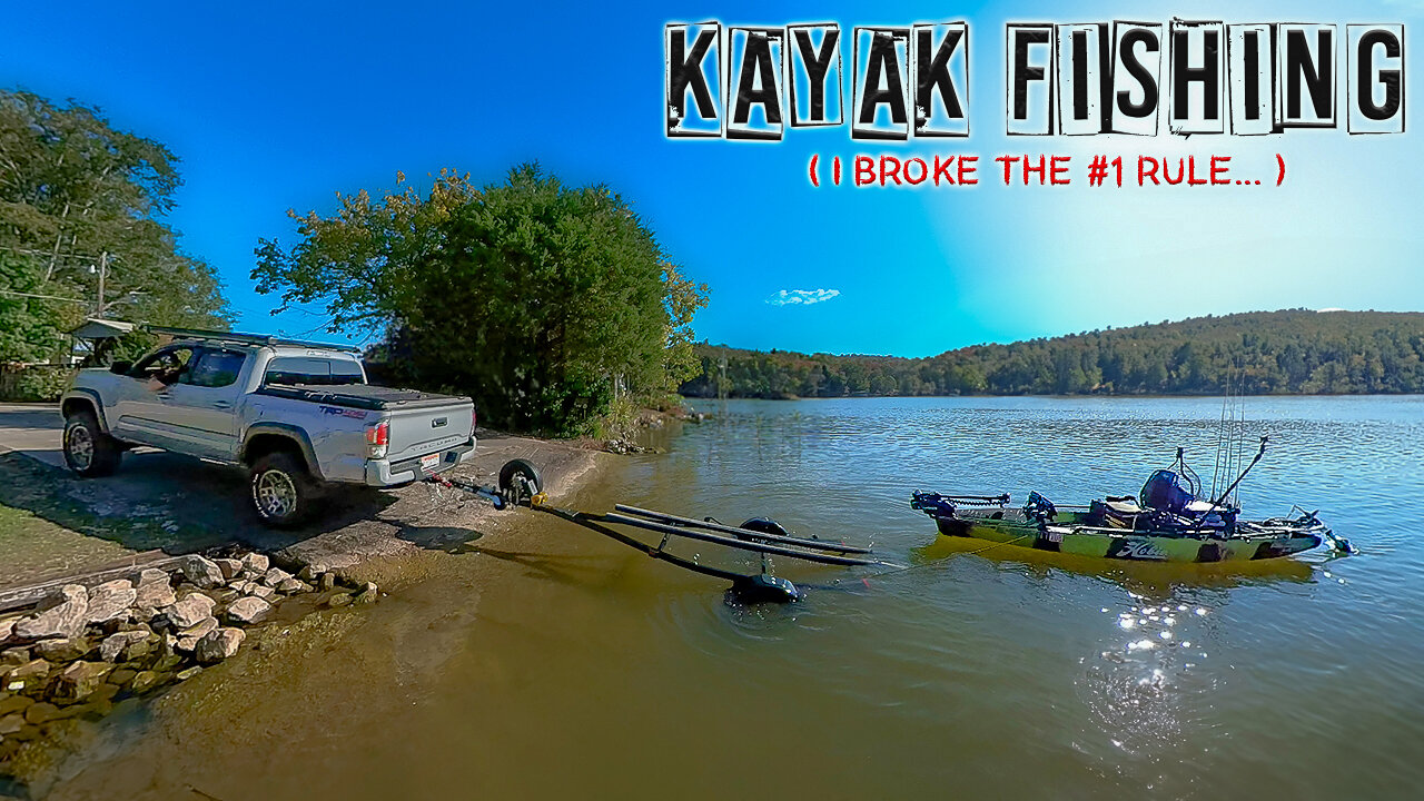 NEVER DO THIS.. Fall Kayak Bass Fishing | Double Kayak Motor Setup