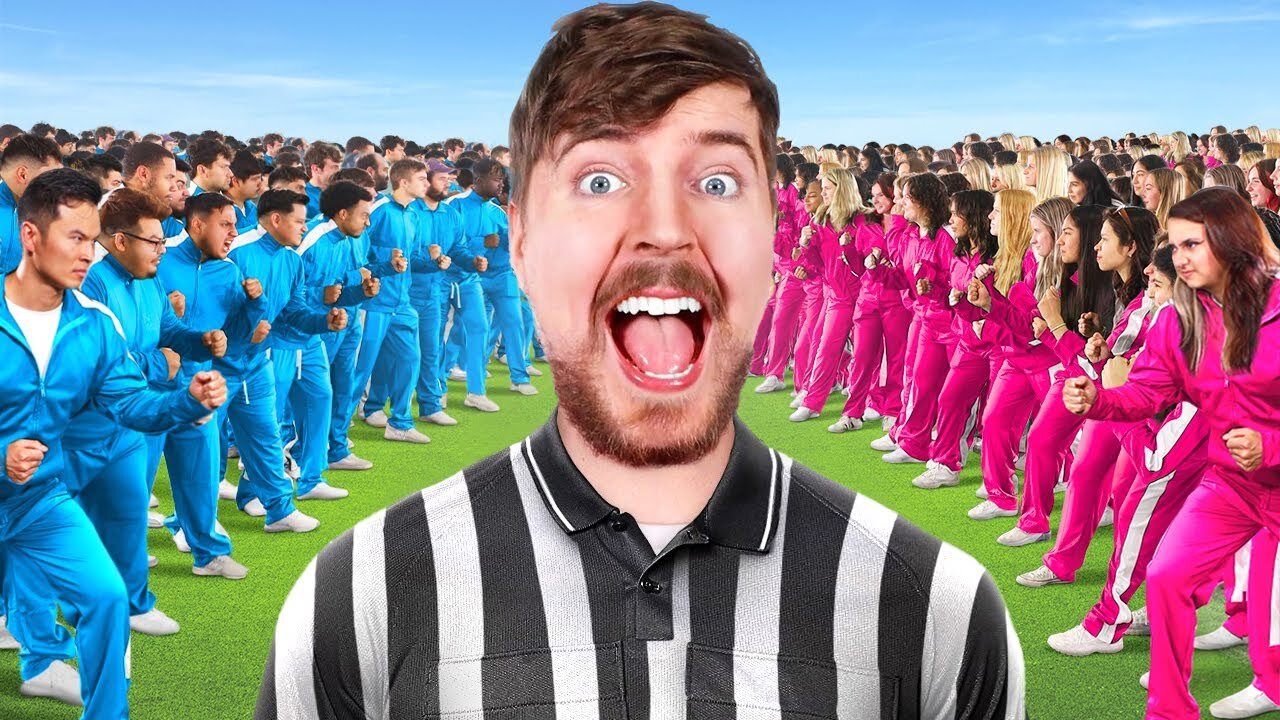 (MrBeast)100 Boys Vs 100 Girls For $500,000