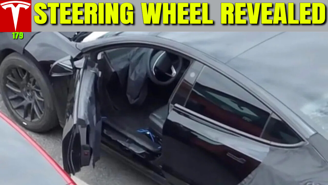 REFRESH Tesla Model 3 Leak Shows REDESIGNED STEERING WHEEL