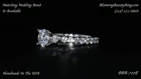 BBR 720E Diamond Engagement Ring By Blooming Beauty Ring Company