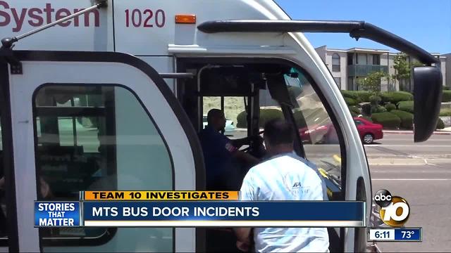 MTS bus door incidents show passengers being struck