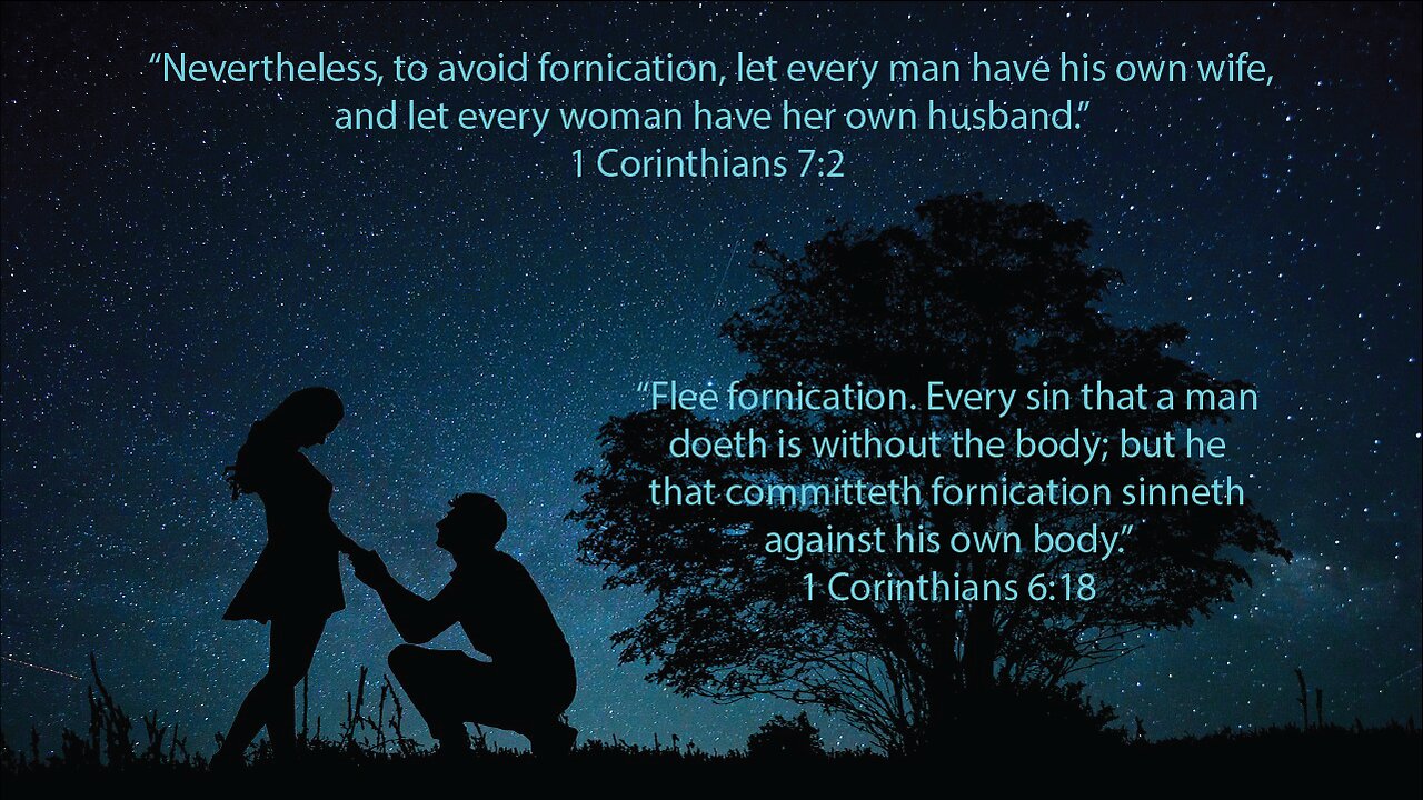 1 MINUTE FOR GOD. Fornication is a sin. (SCRIPTURE)