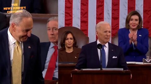Democrats Pelosi and Schumer stage false enthusiasm before Biden even finishes a statement.