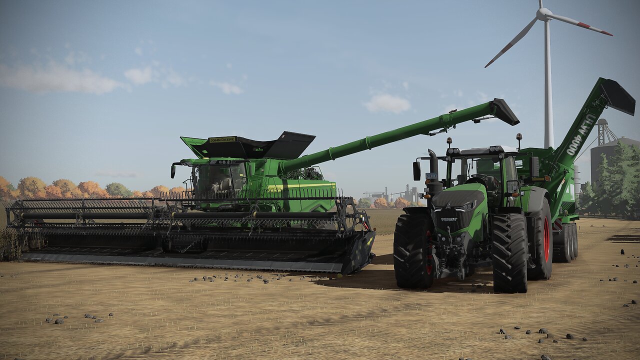 Farming Simulator John Deere X9 1100, Honey Bee AirFLEX 245 & Fendt 1050 | Elmcreek | Engine Sound