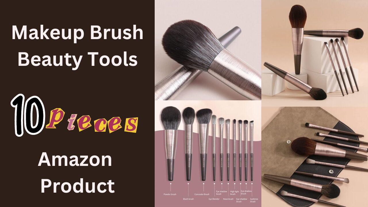 Amazon Haul: 10-Piece Wooden Makeup Brush Set for Flawless Beauty