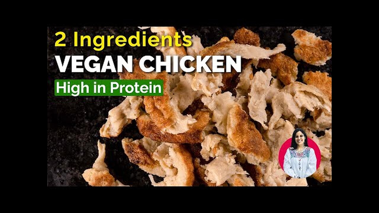 Vegan chicken with only 2 ingredients at home |Homemade seitan recipe for beginners