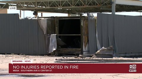 Officials investigating fire outside of gun shop in Mesa