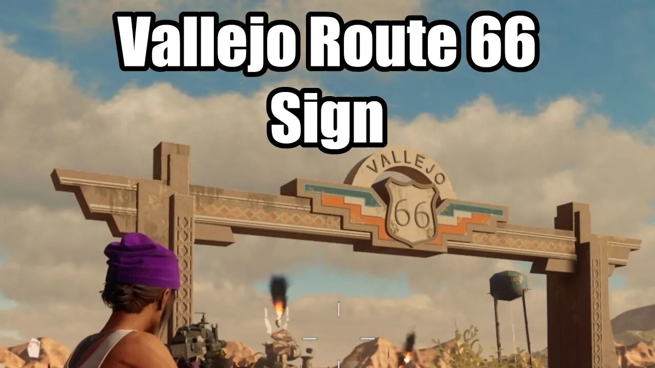 Saints Row Vallejo Route 66 sign