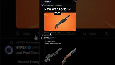 NEW WEAPONS IN FORTNITE UPDATE 25.11