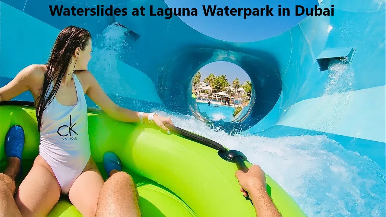 Waterslides at Laguna Waterpark in Dubai