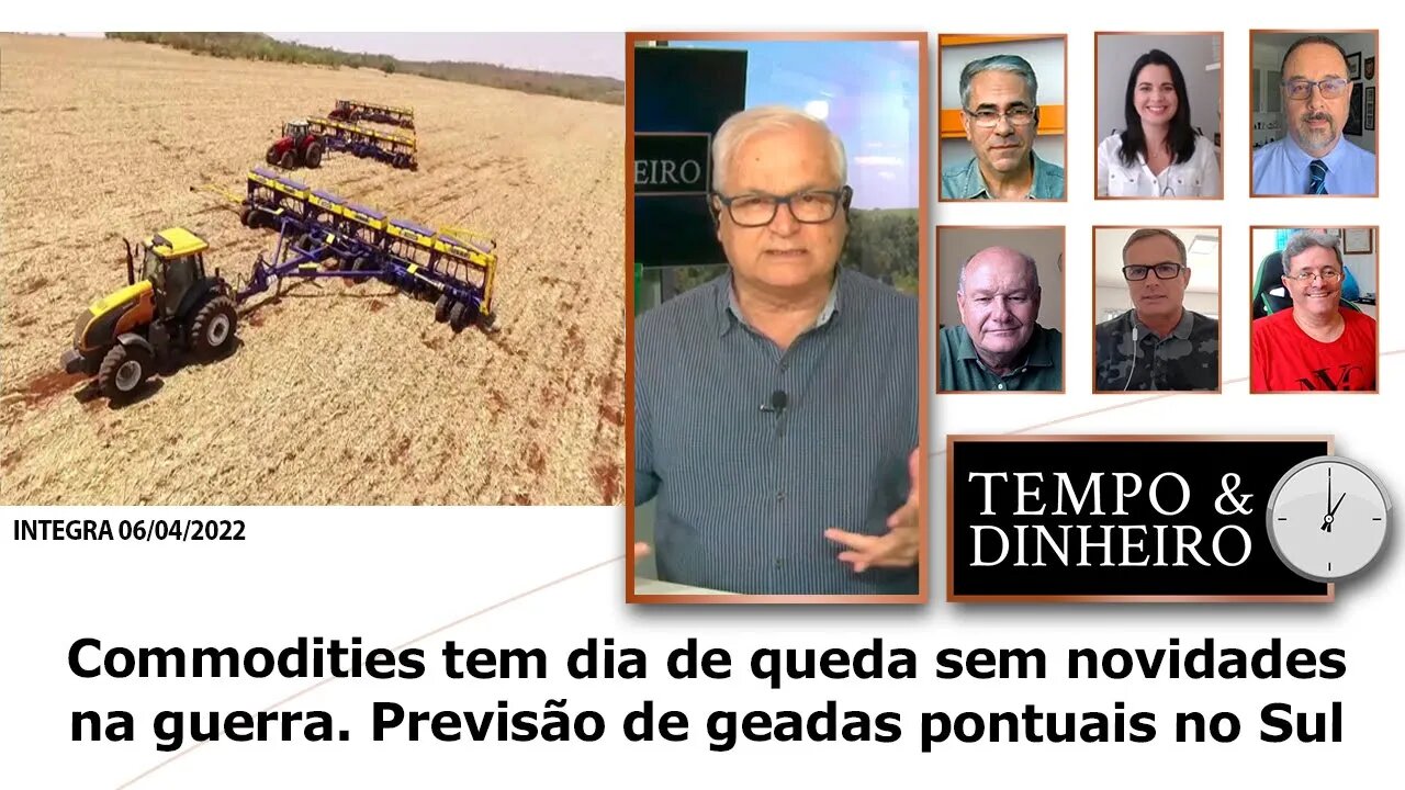 Commodities tem dia de queda sem novidades na guerra. Previsão de geadas pontuais no Sul