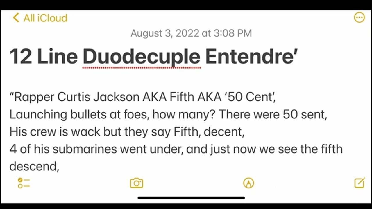 Duodecuple Entendre By Adam Stark