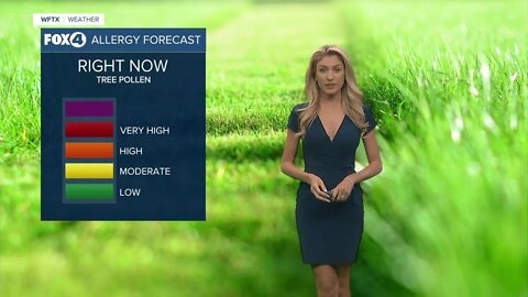 Certain pollen counts increasing this week