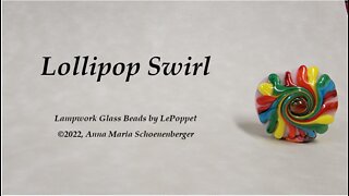 Lampwork Glass Beads: Lollipop Swirl