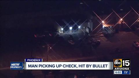 Man shot in Phoenix while picking up a check