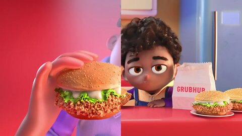 Grubhub Ad But It Plays Forward And Backwards At The Same Time