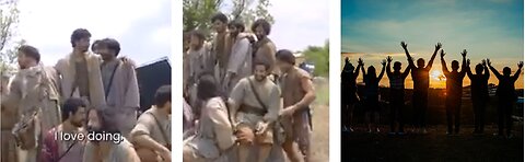 Jonathan Roumie aka Jesus from the Chosen and his "disciples" try to take a group photo- hilarious
