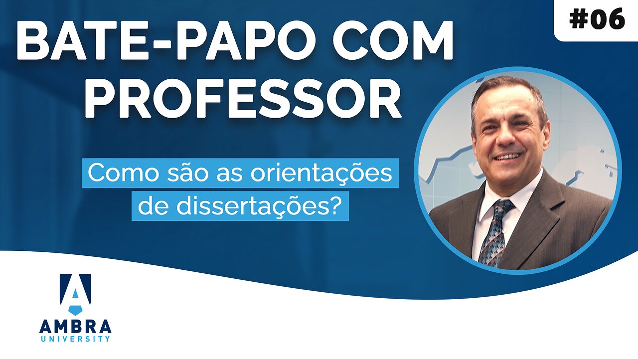 Douglas de Castro comenta como são as orientações de dissertações #02 Bate-papo com Professor