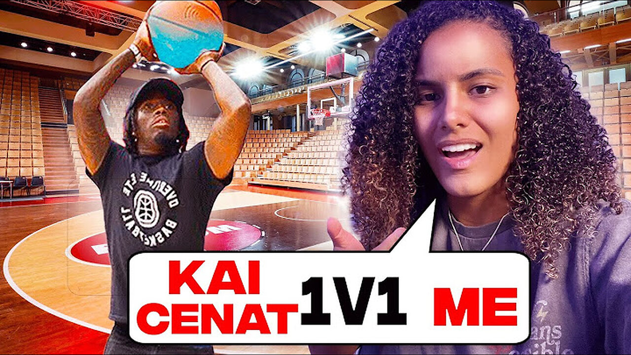 Kai Cenat got challenged to a 1v1 basketball game by a girl …