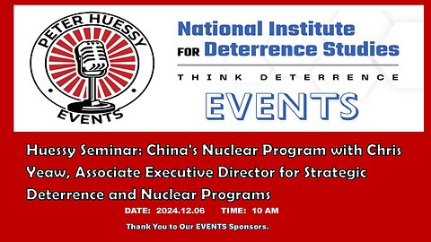 Huessy Seminar: China's Nuclear Program with Chris Yeaw