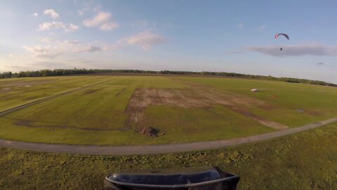 Paramotor Raw Footage sod farm 4k