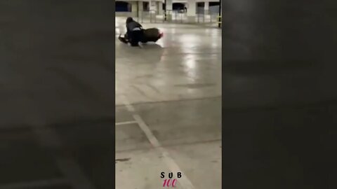 MOPED WHEELIE CRASH