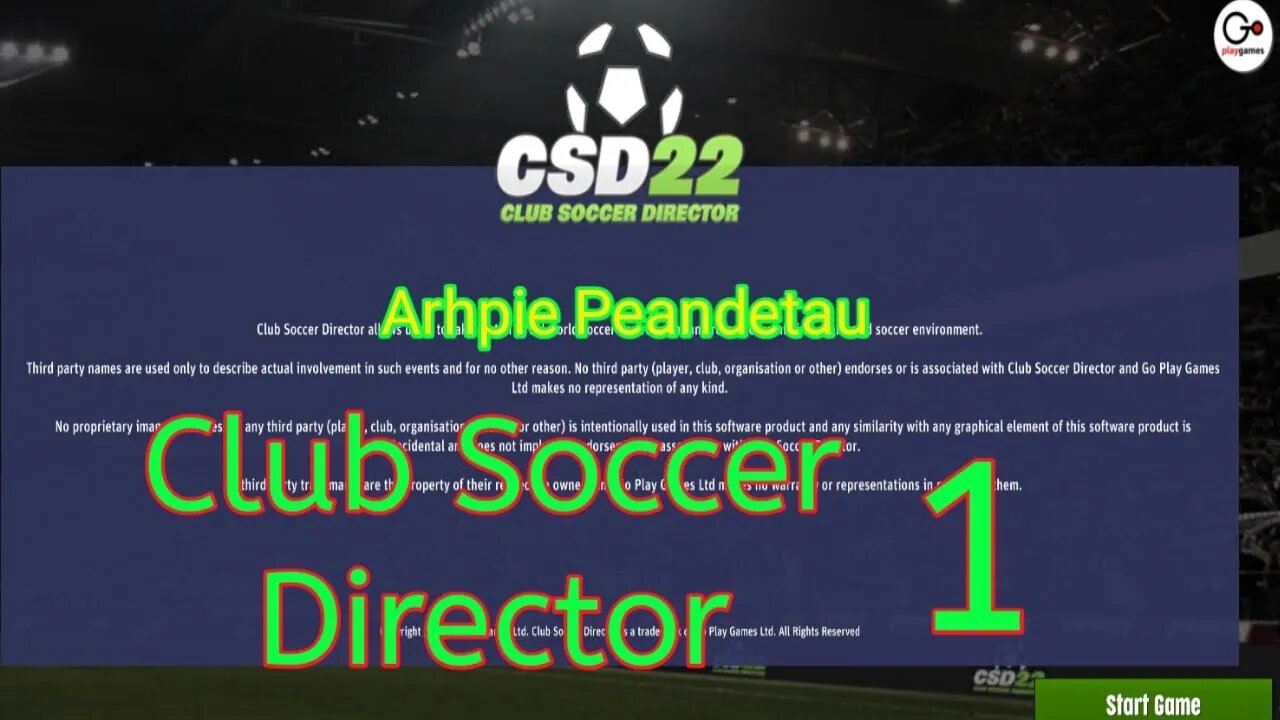 Club Soccer Director 2022 (CSD22) Awal Karier Saya Menjadi Manager bola 1