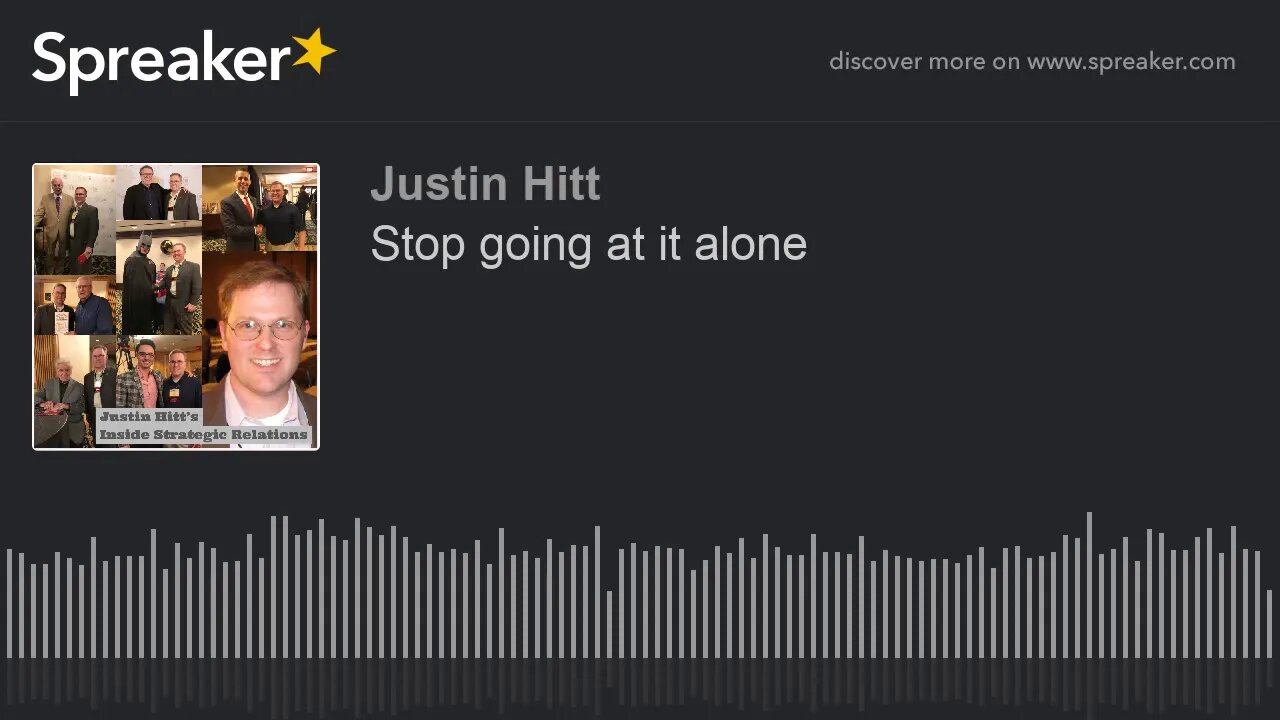 Stop going at it alone